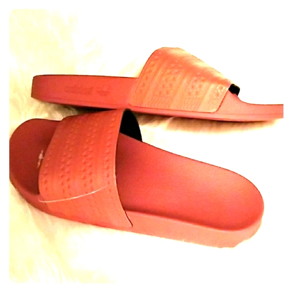 blush adidas slides